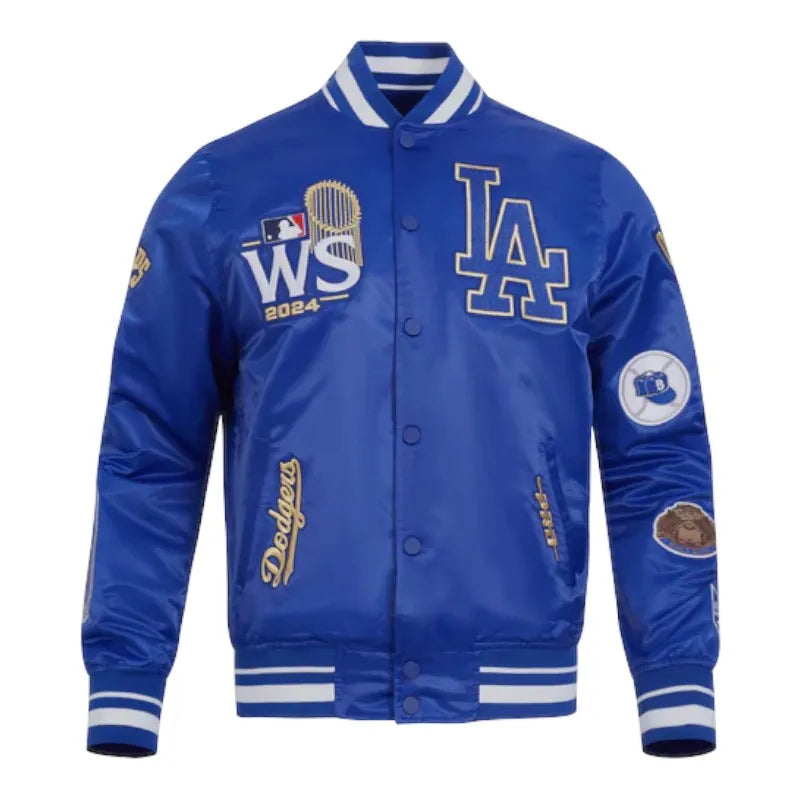 LOS ANGELES DODGERS WORLD SERIES 2024 CHAMPIONS SATIN JACKET ***