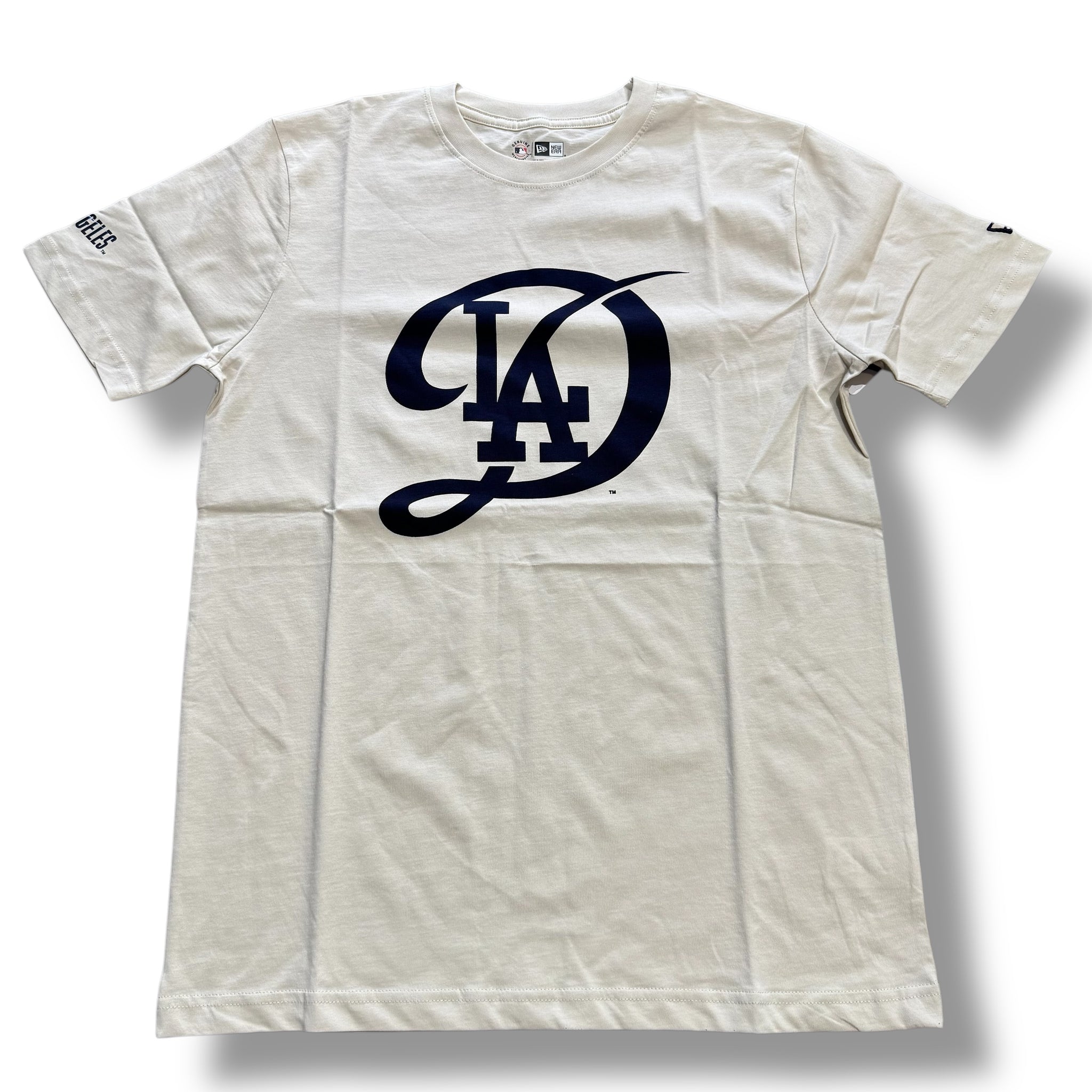 Los Angeles Dodgers Men's 2024 City Connect New Era T-Shirt - Cream