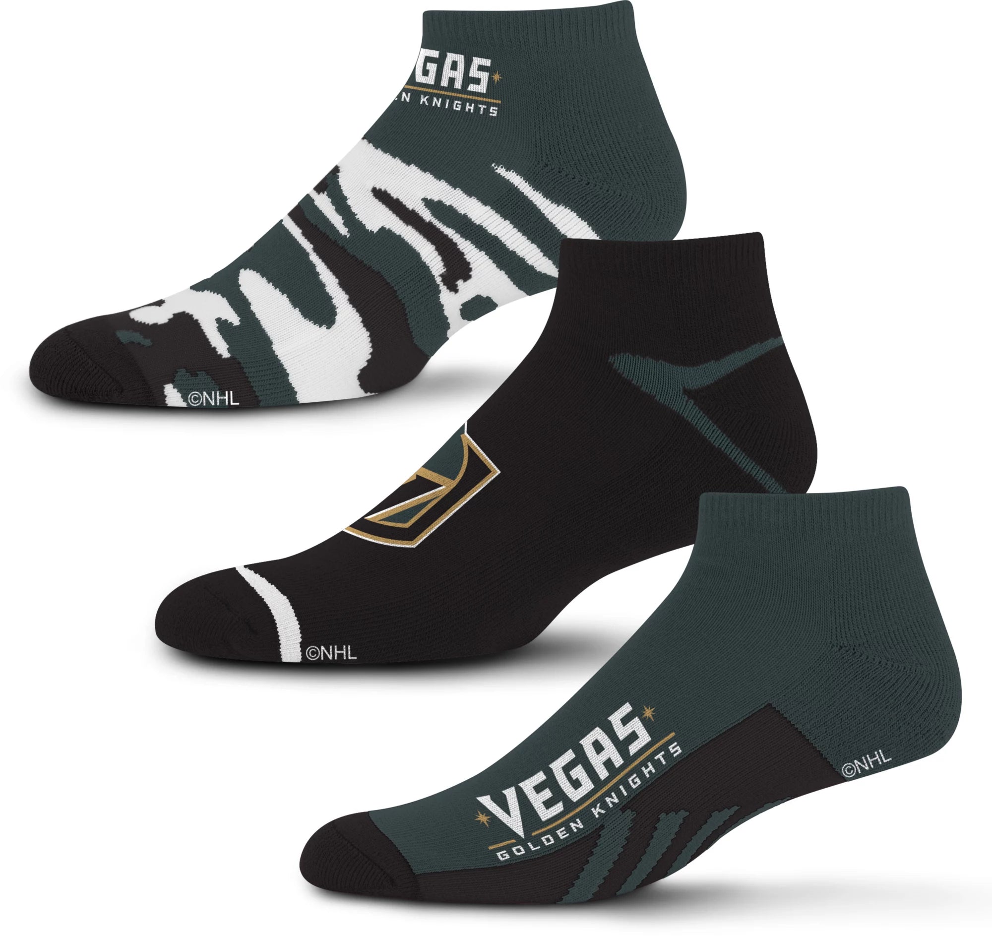 Vegas Golden Knights 3-Pack Camo Socks