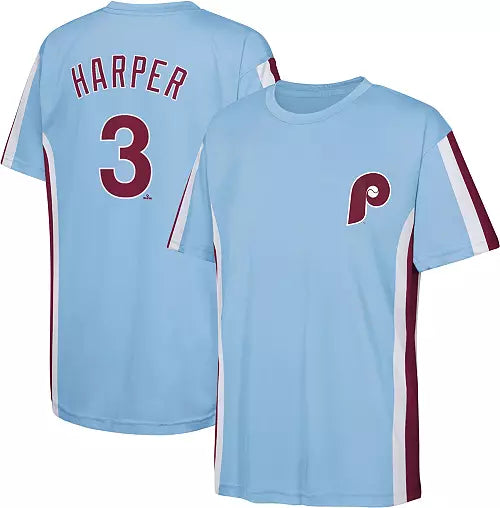 Philadelphia Phillies Youth Bryce Harper Cooperstown Collection Jersey Tee