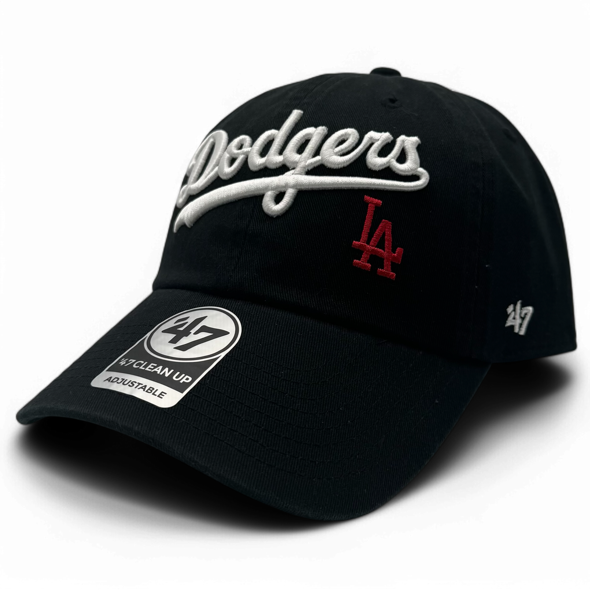 Los Angeles Dodgers Script Clean Up Hat - Black