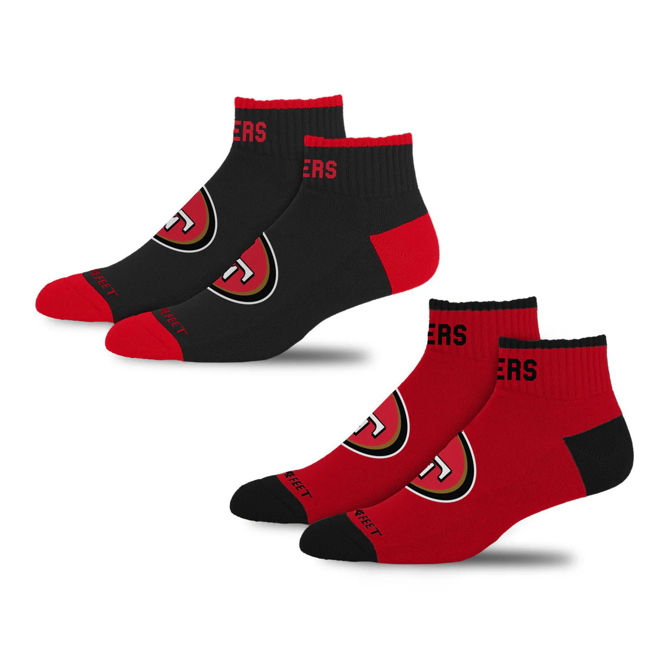 San Francisco 49ers Front and Center Socks - 2 Pack