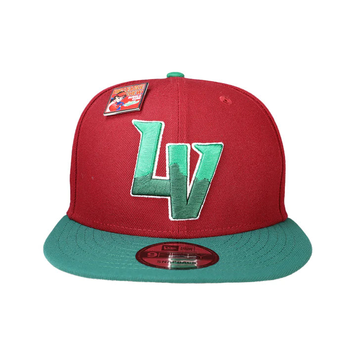 Las Vegas Aviators New Era x Big League Chew Slammin' Strawberry LV Red/Green 9FIFTY Snapback Hat