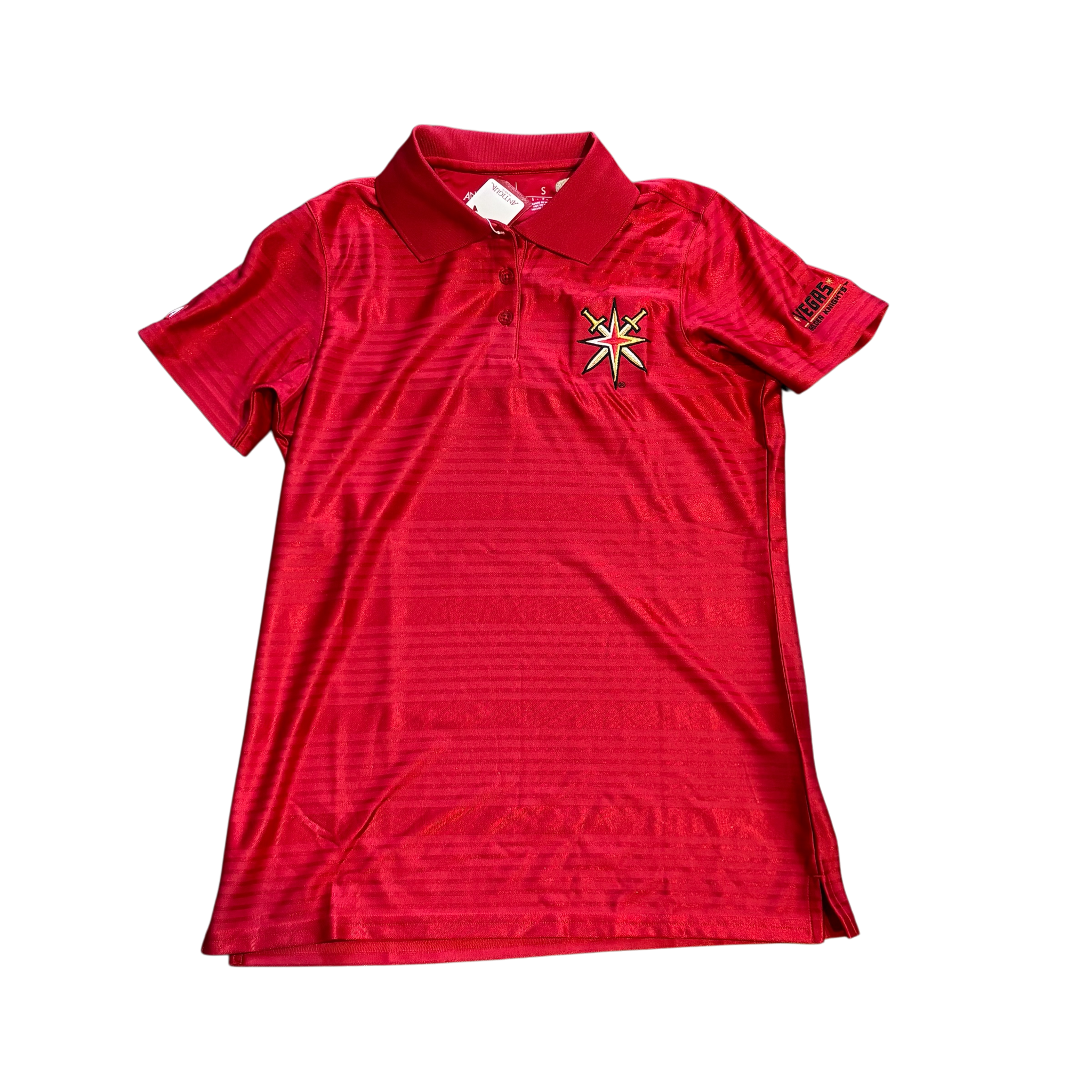 Vegas Golden Knights Women's Antigua Illusion Polo Shirt - Red w/ Alternate Logo