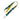 Athletics Lanyard w/detachable buckle 1" - GREEN/YELLOW