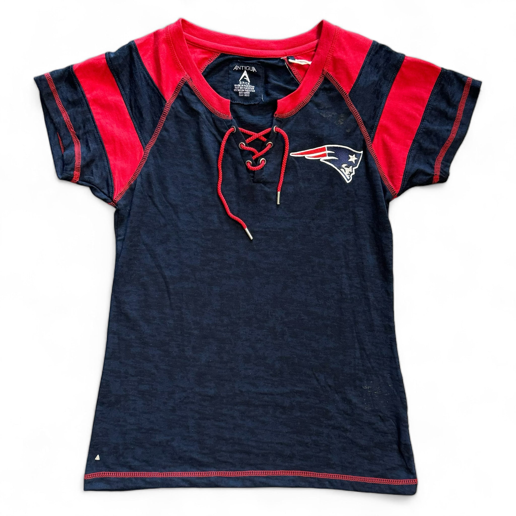 New England Patriots Women's Score Lace-up T-Shirt