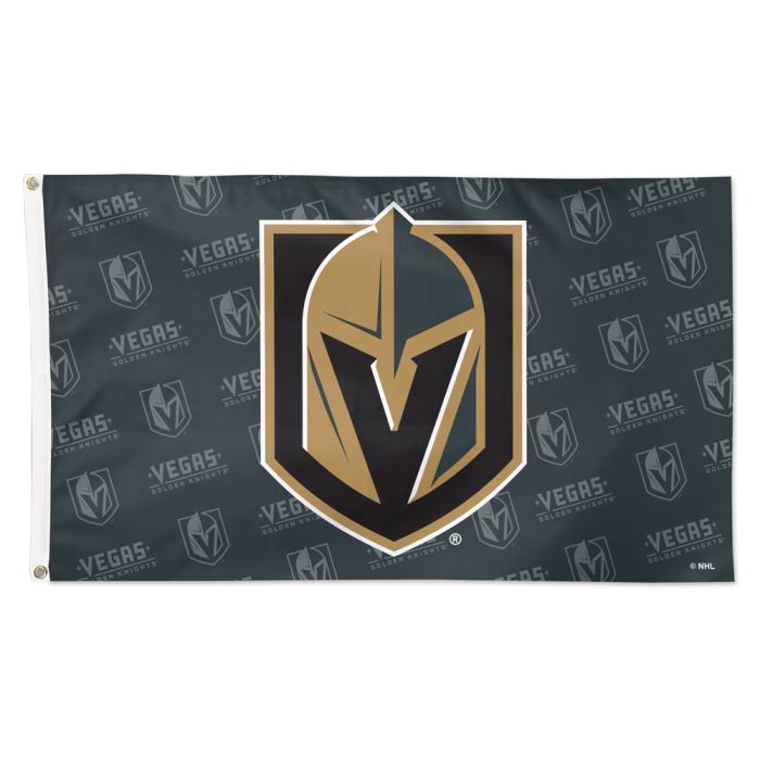 Vegas Golden Knights Logo Deluxe 3' x 5' Gray Flag