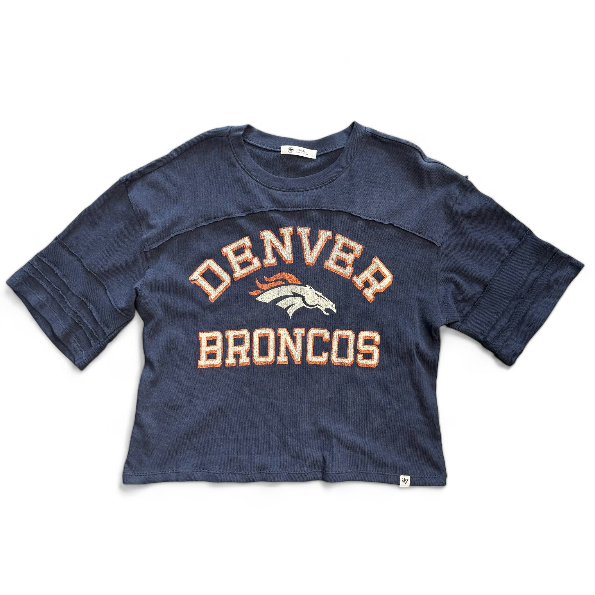 Denver Broncos Women's Half Moon '47 Stevie Crop Tee