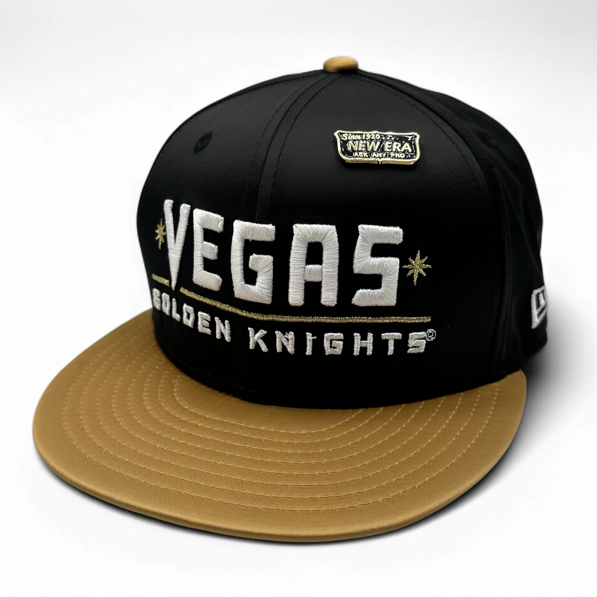 Vegas Golden Knights SATIN LUX Primary Wordmark 59fifty Fitted Hat