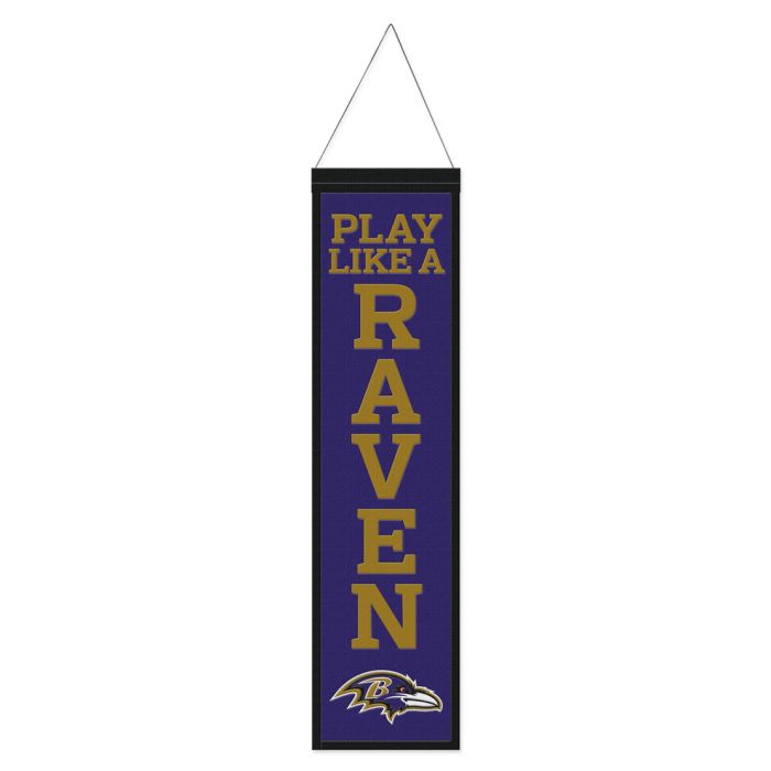 Baltimore Ravens Slogan 8" x 32" Wool Banner