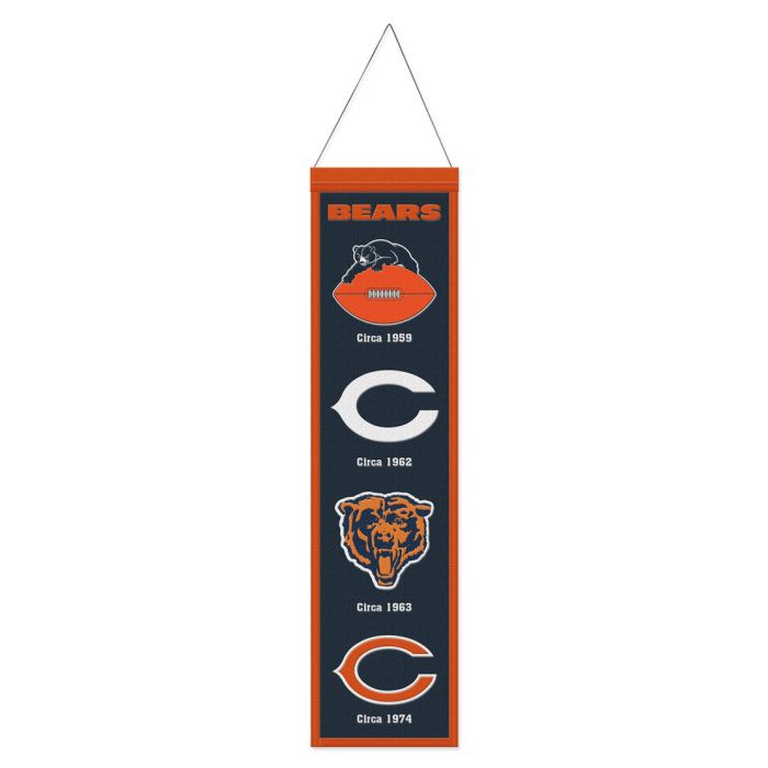 Chicago Bears Evolution 8" x 32" Wool Banner