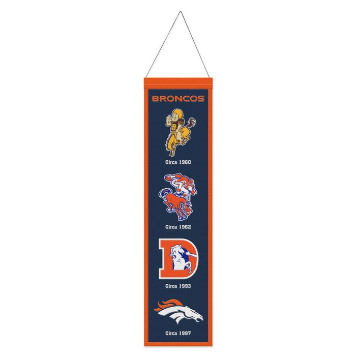 Denver Broncos Evolution 8" x 32" Wool Banner