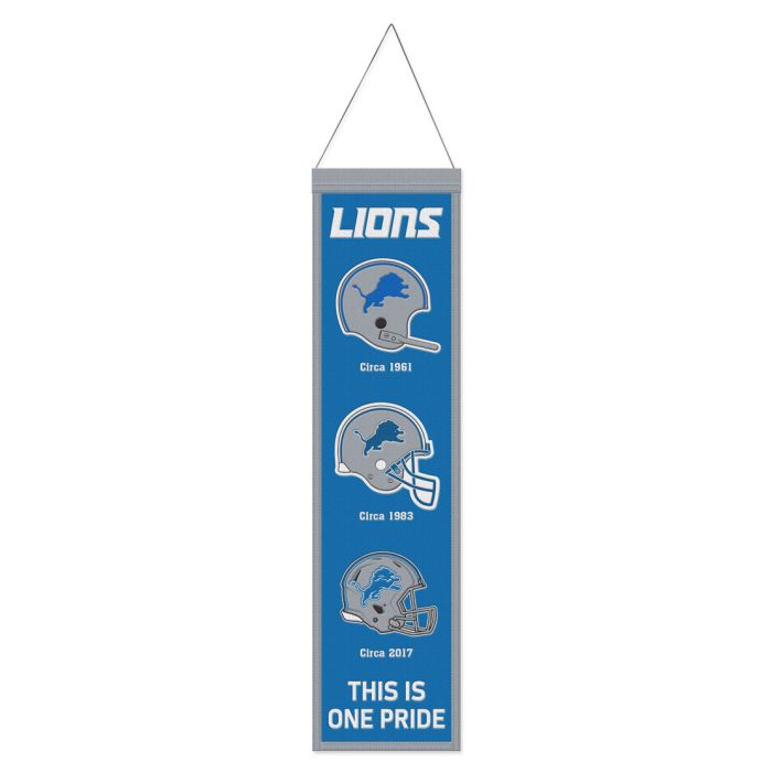 Detroit Lions Evolution 8" x 32" Wool Banner