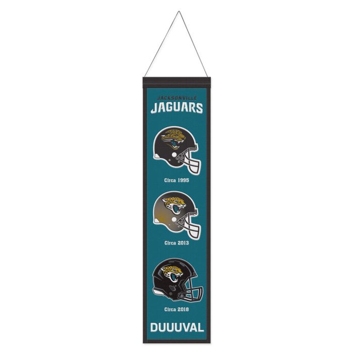 Jacksonville Jaguars Evolution 8" x 32" Wool Banner
