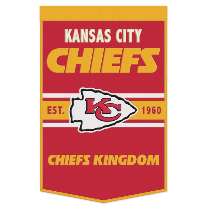 Kansas City Chiefs 24X38 Wool Banner