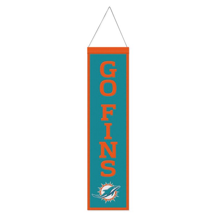 Miami Dolphins Slogan 8" x 32" Wool Banner