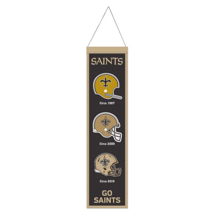 New Orleans Saints Evolution 8" x 32" Wool Banner