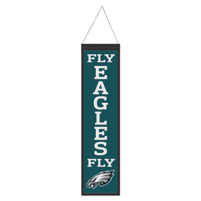 Philadelphia Eagles Slogan 8" x 32" Wool Banner ***