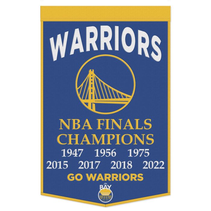 Golden State Warriors NBA Finals Champions 24" x 38" Wool Banner