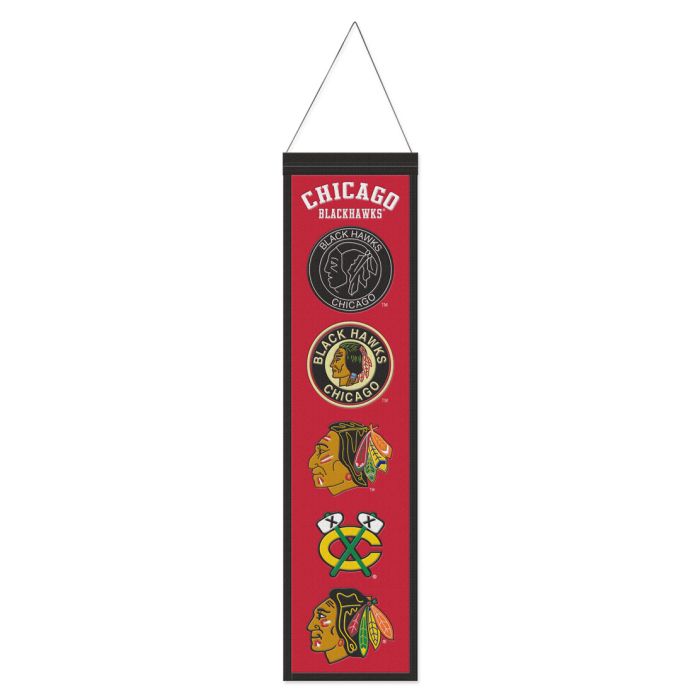Chicago Blackhawks Evolution 8" x 32" Wool Banner