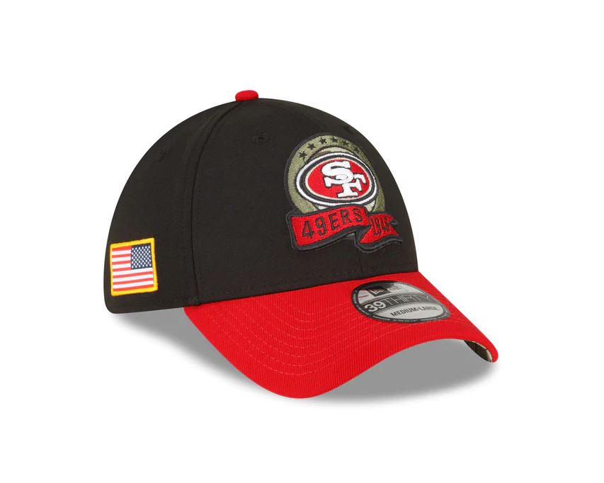 Men's San Francisco 49ers Black 2022 Salute to Service 39THIRTY Flex Hat
