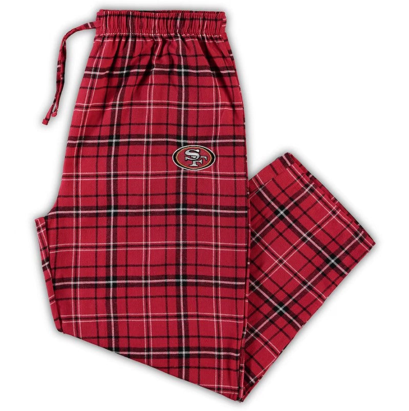 San Francisco 49ers Men's Ledger Flannel Pajama Pants - Red