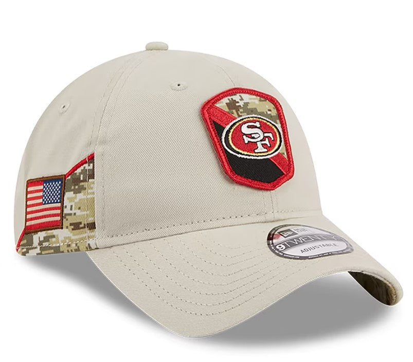 San Francisco 49ers Bone 2023 Salute To Service 39THIRTY Flex Hat