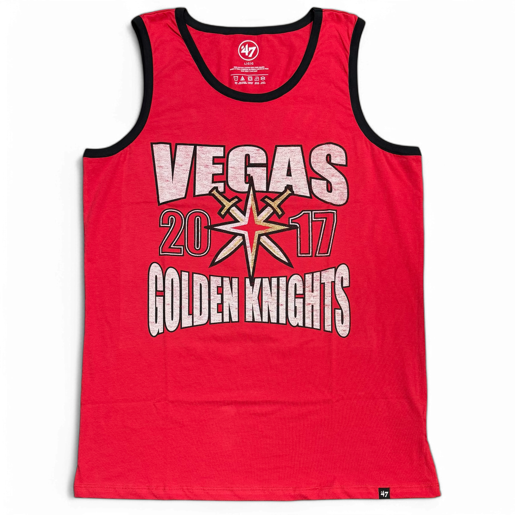 Vegas Golden Knights Men's '47 Racer Franklin Tank Top Shirt - Red