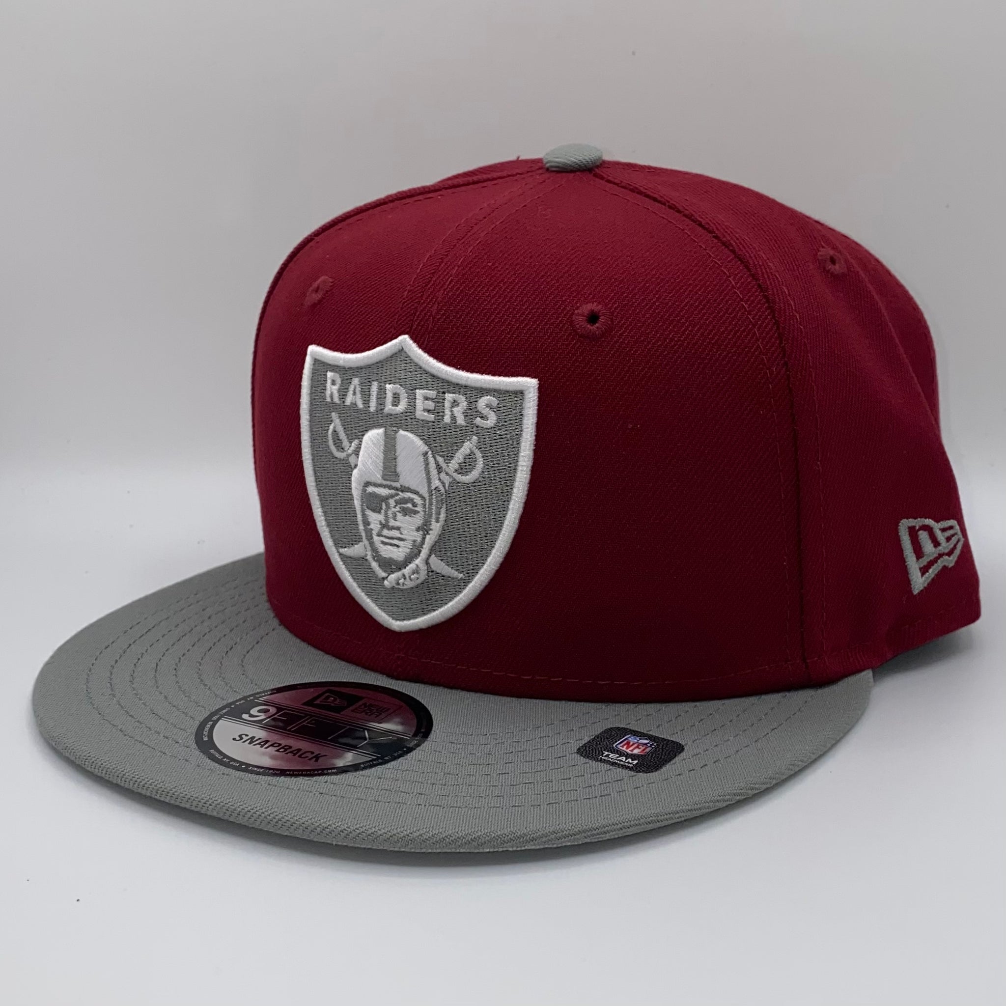 Las Vegas Raiders New Era 2Tone Color Pack 9FIFTY Snapback Hat - Cardinal/Gray