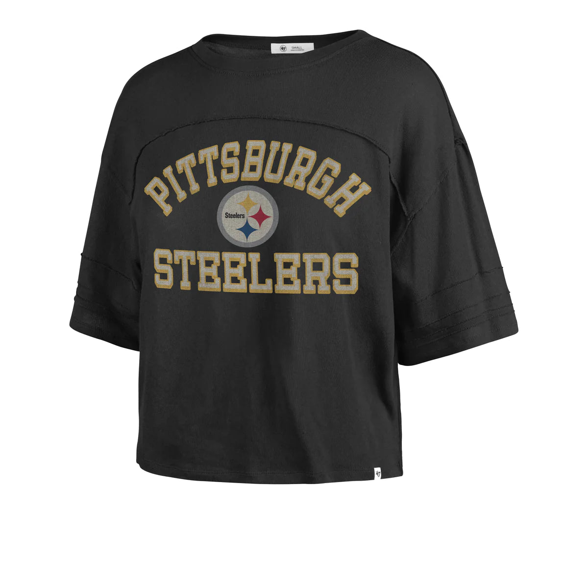 Pittsburgh Steelers Women's Half Moon '47 Stevie Crop Tee