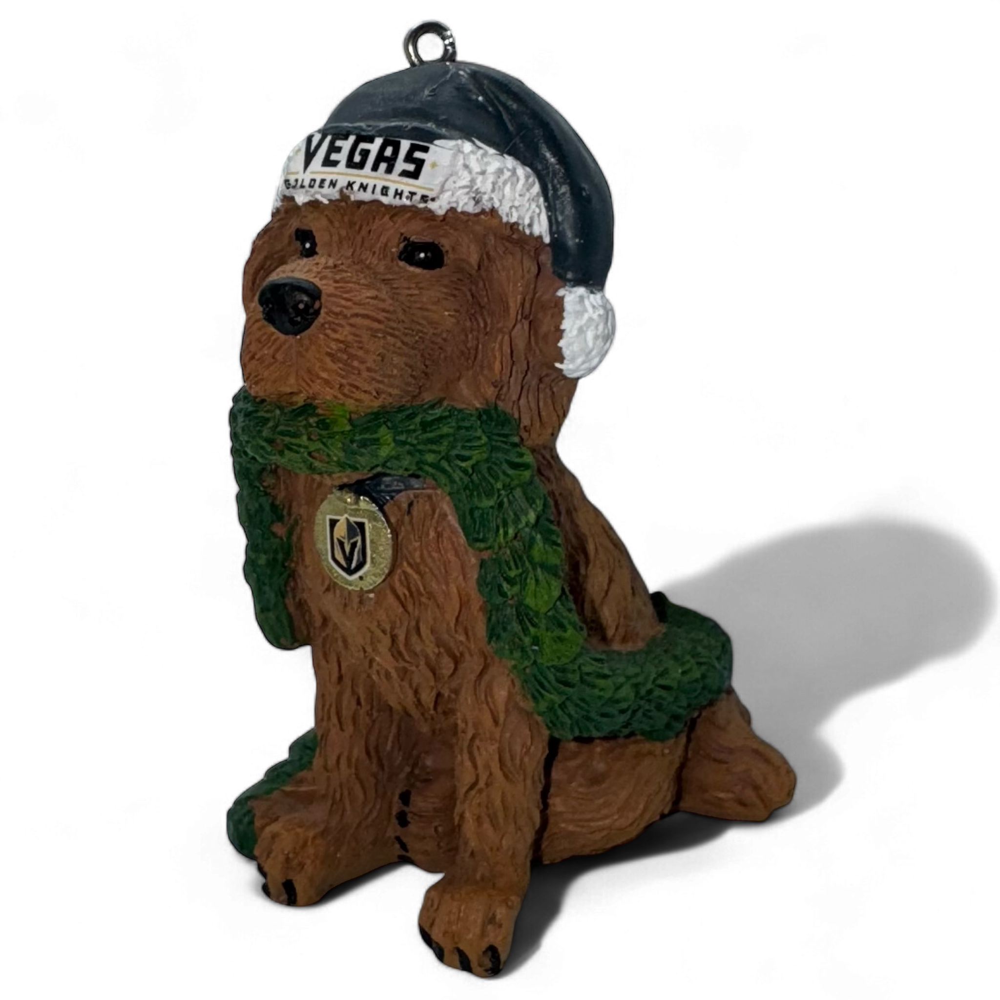 Vegas Golden Knights Golden Retriever Christmas Ornament