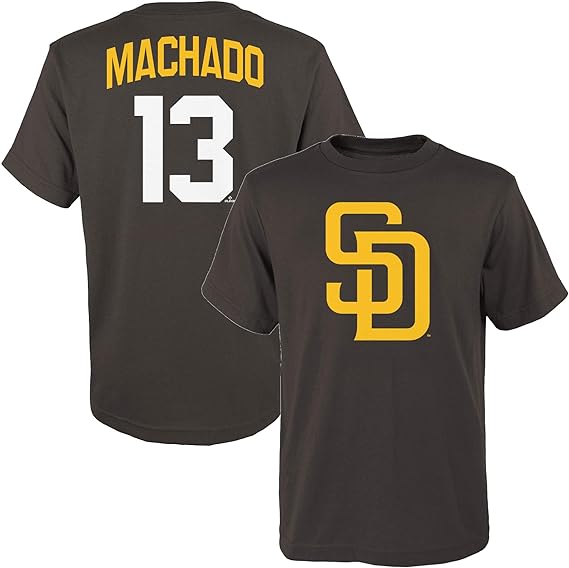 San Diego Padres Youth Manny Machado Name and Number T-Shirt - Brown