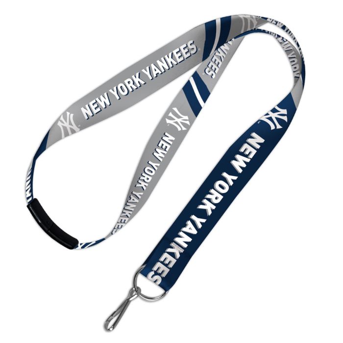 New York Yankees Lanyards w/Breakaway 1" - BLUE/GRAY