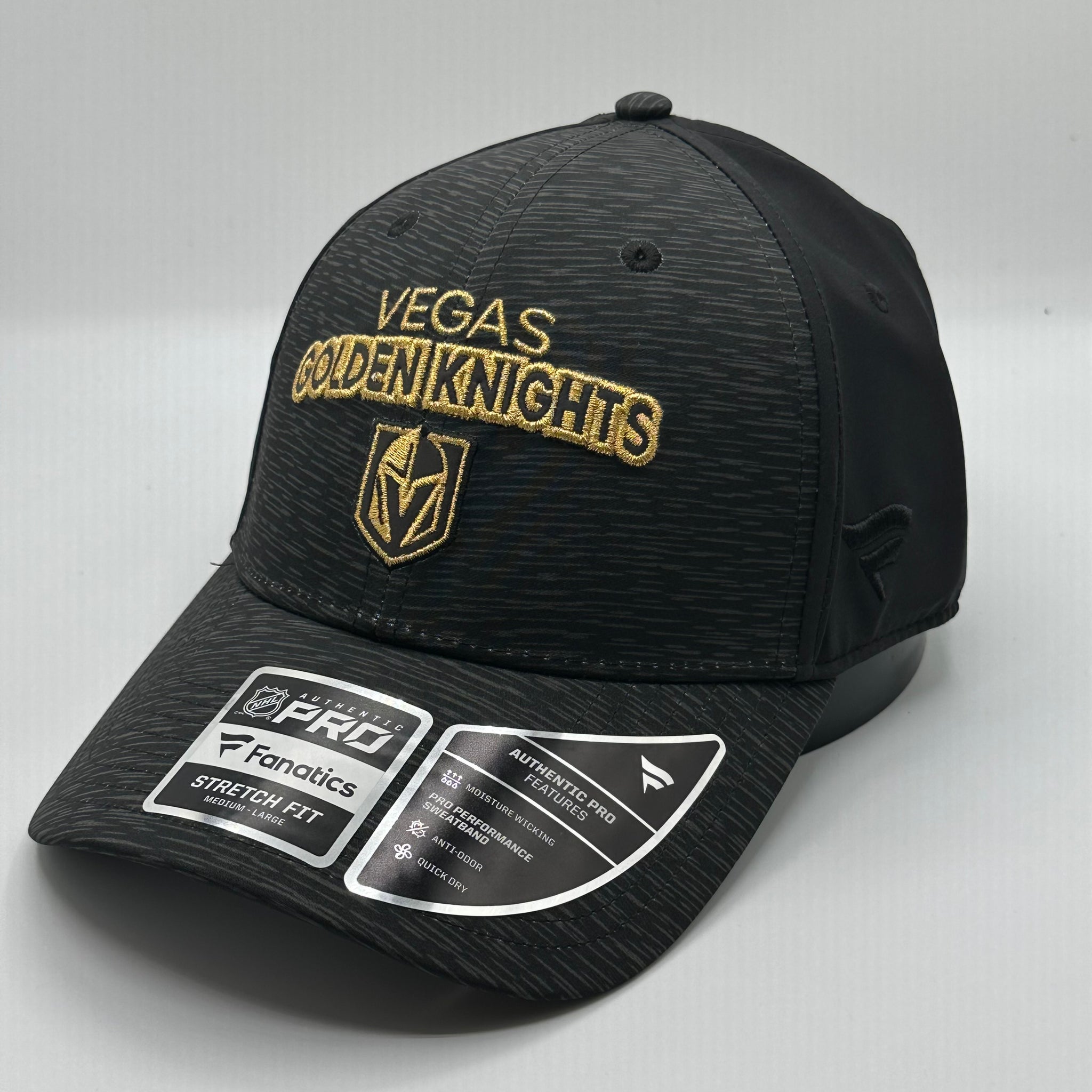 Vegas Golden Knights 2023-24 Authentic Pro Player Flex Hat - HEATHERED BLACK