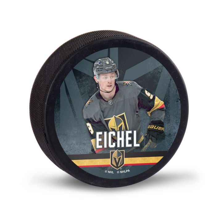 Vegas Golden Knights Jack Eichel Hockey Puck