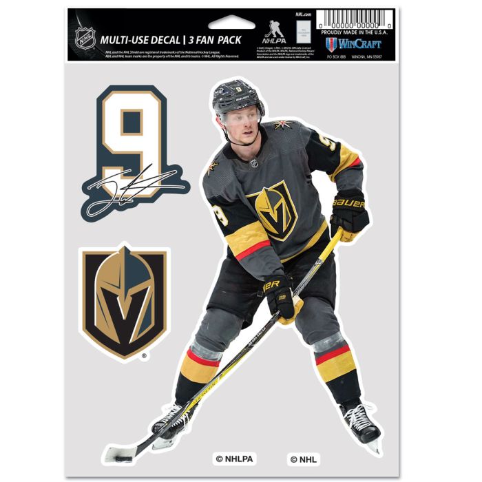 Vegas Golden Knights Jack Eichel Multi Use 3 Decal Fan Pack