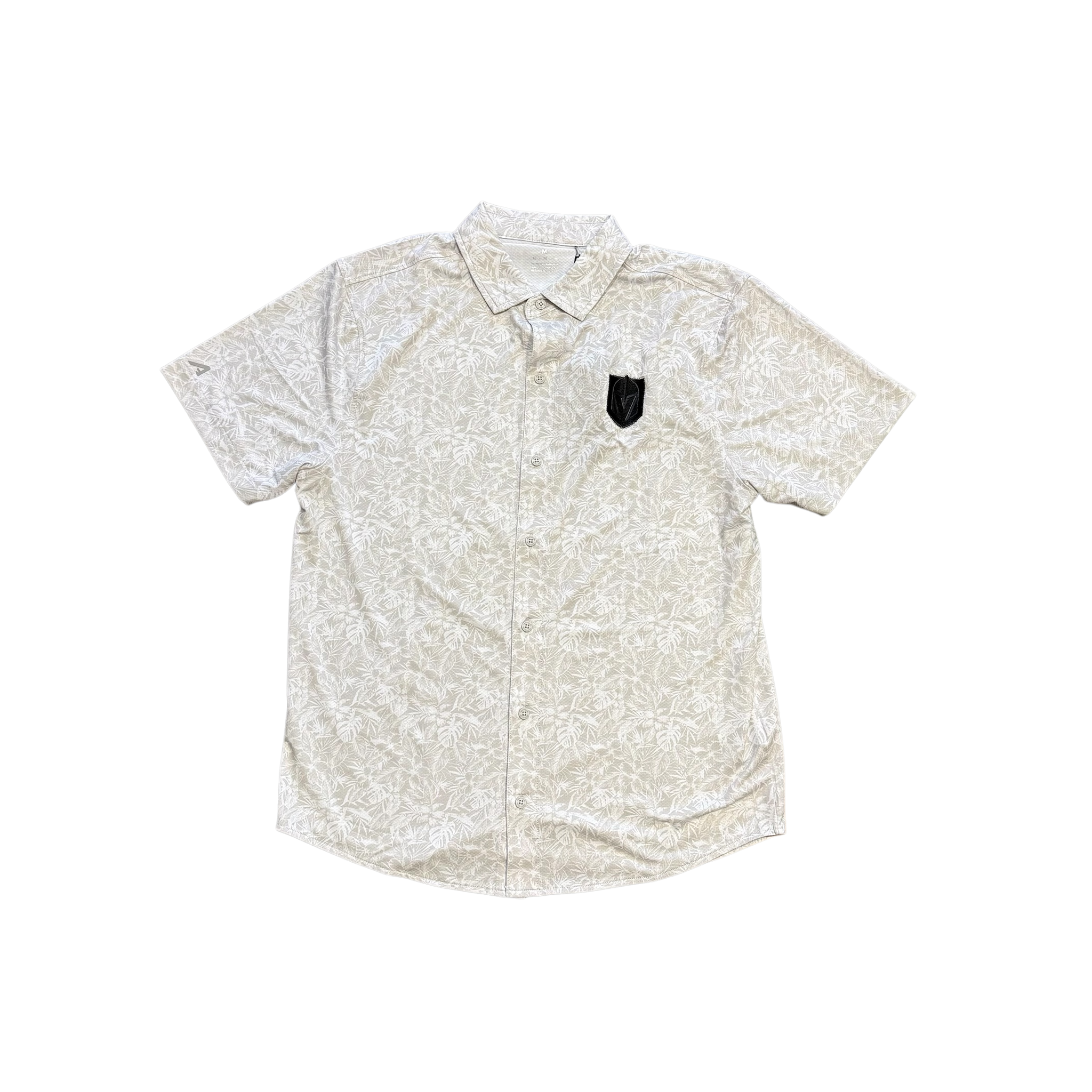 Vegas Golden Knights Resort Full Button Down Shirt - White