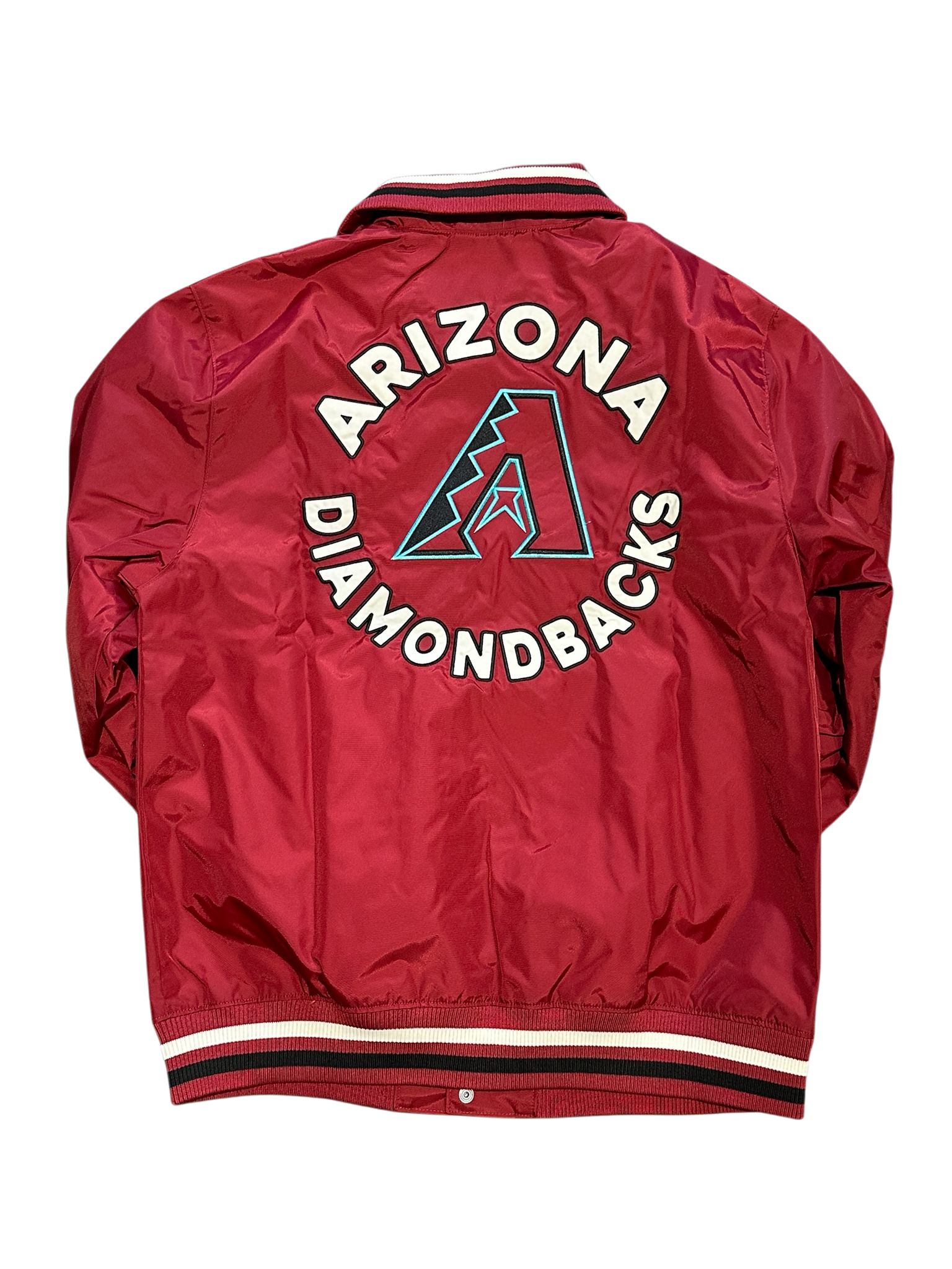 Arizona Diamondbacks Men's New Era "1926" Satin Windbreaker Jacket - Maroon