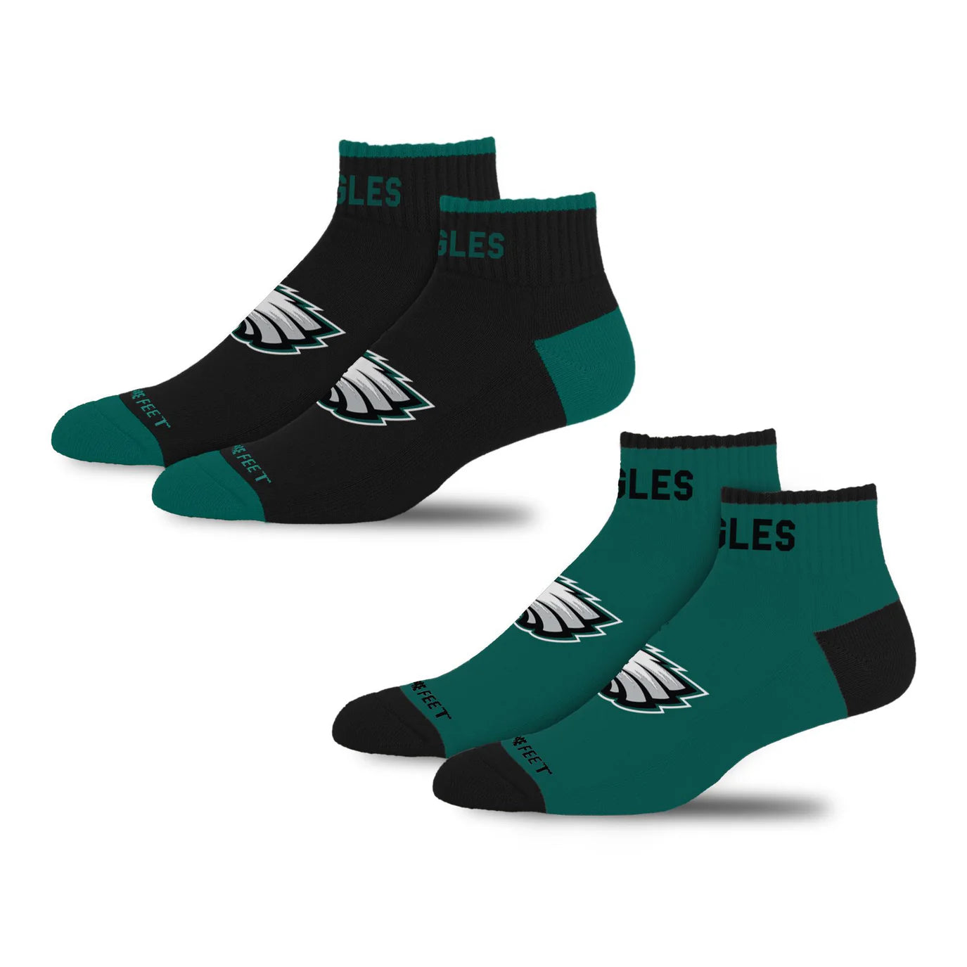 Philadelphia Eagles Front and Center Socks - 2 Pack
