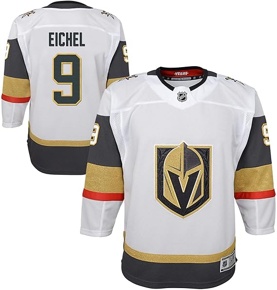 Vegas Golden Knights Eichel White Youth Away Jersey - Small/Medium