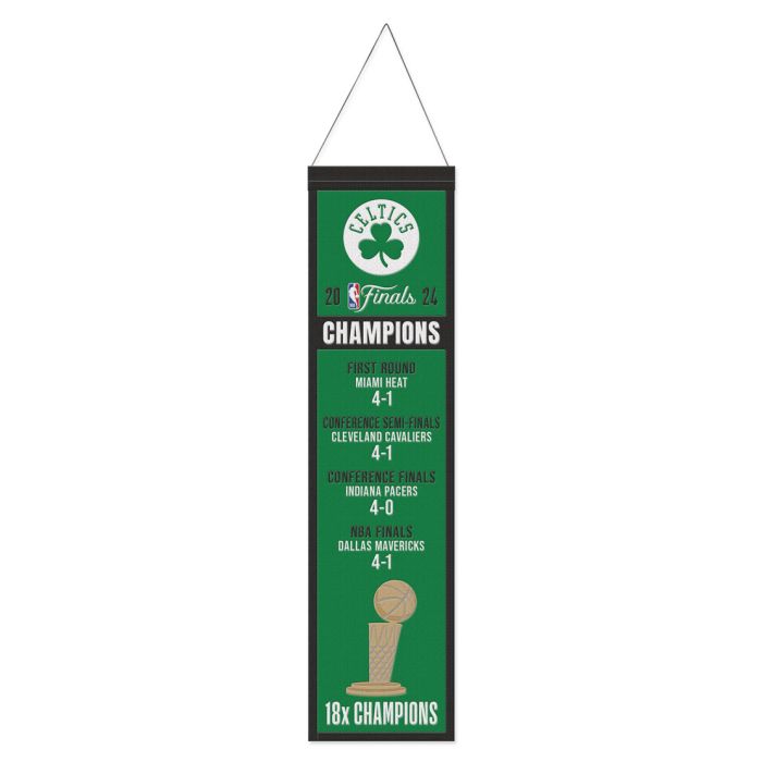 Boston Celtics 2024 NBA Finals Champions 8" x 32" Wool Banner