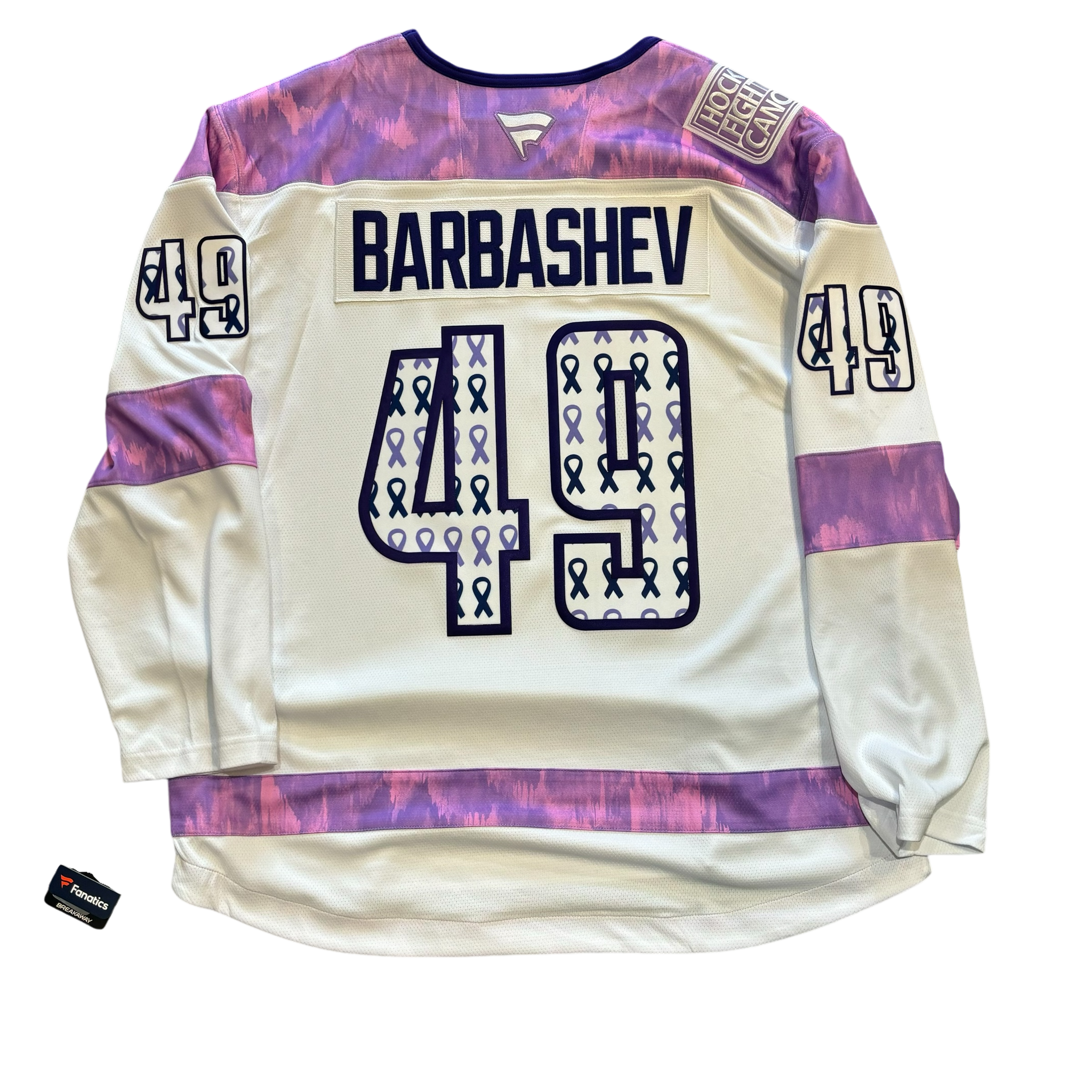 Vegas Golden Knights Men's Fanatics 2024 Hockey Fights Cancer Jersey Customization (JERSEY NOT INCLUDED) ***