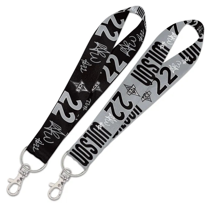 Las Vegas Aces Lanyard Key Strap 1" A'ja Wilson