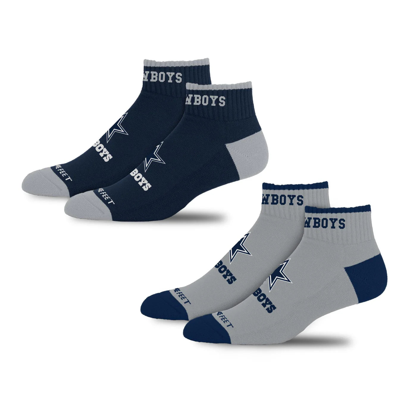 Dallas Cowboys Front and Center Socks - 2 Pack