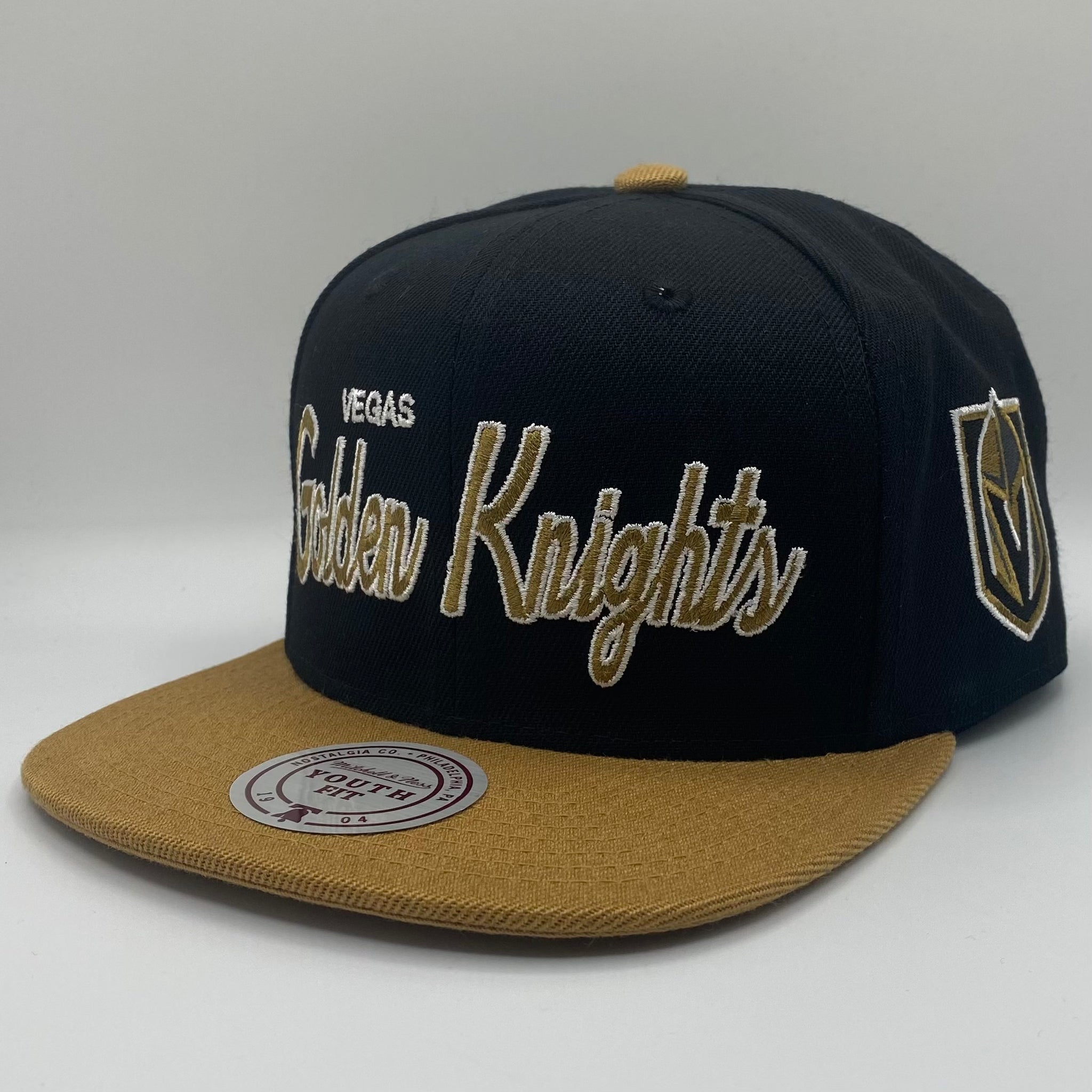 Youth Las Vegas Golden Knights Mitchell and Ness Script Hat