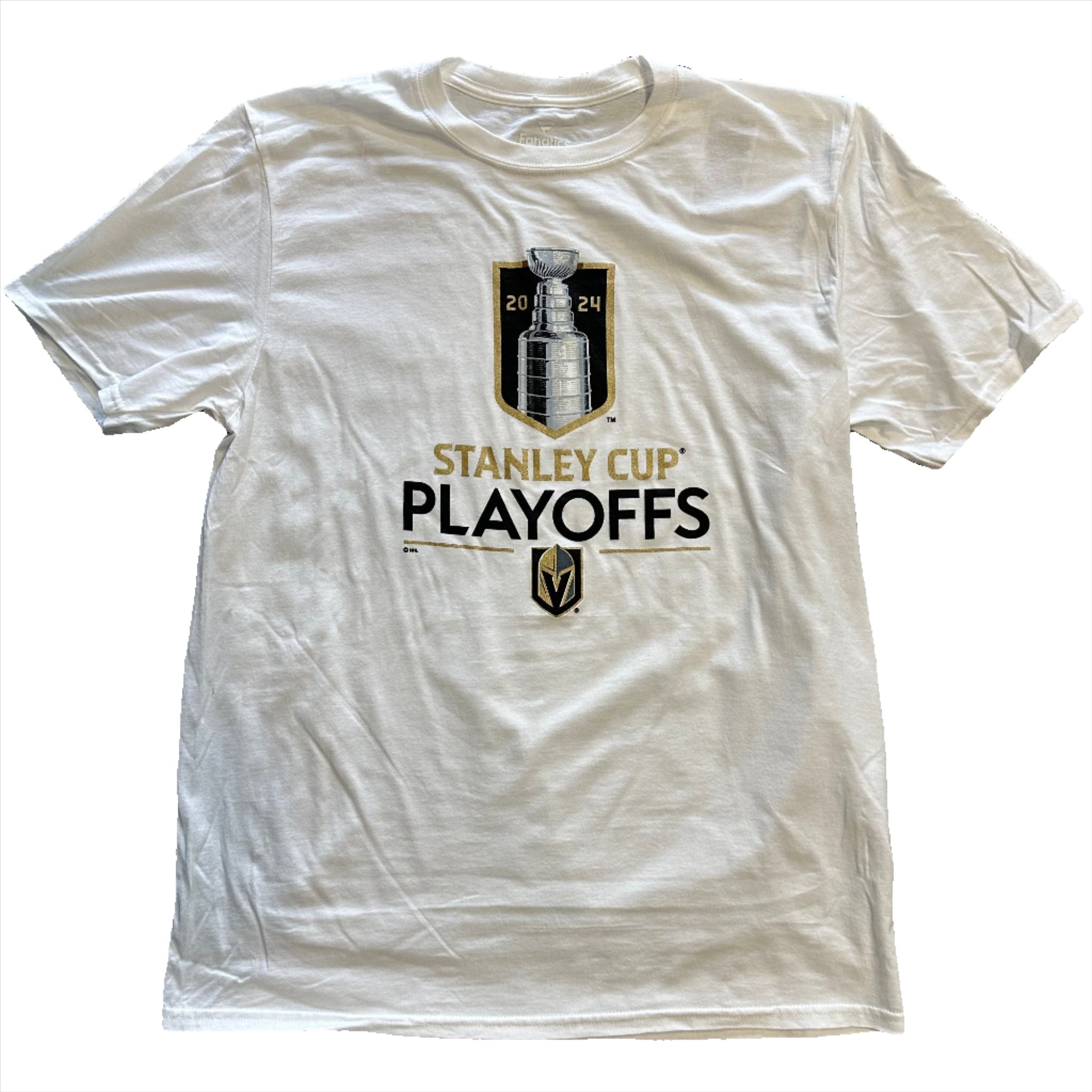 Vegas Golden Knights Men's 2024 Playoffs Event Logo T-Shirt ***