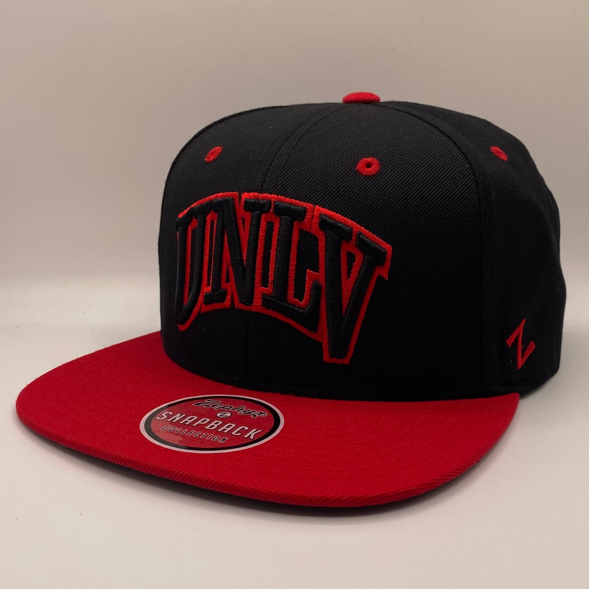 University of Nevada Las Vegas Rebels Wordmark Black And Red Snapback