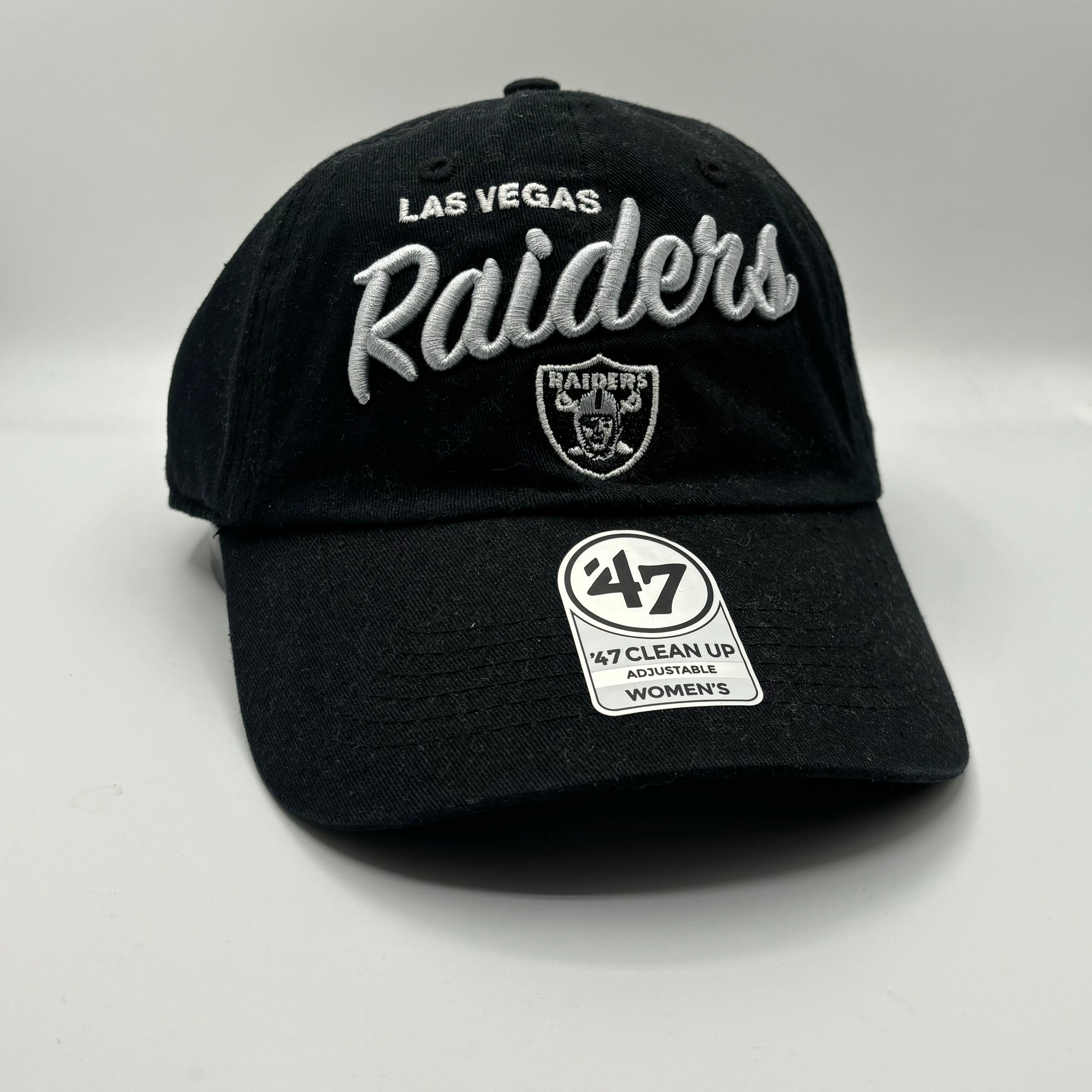 Las Vegas Raiders '47 Brand Women's Adjustable Black Script Hat