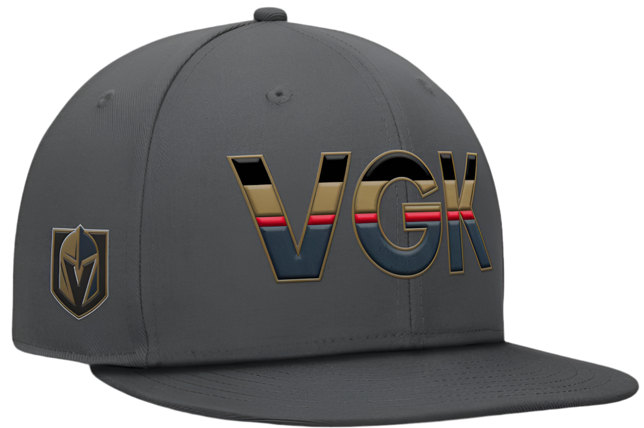 Vegas Golden Knights Fanatics Gray Authentic Pro Rink Snapback Hat