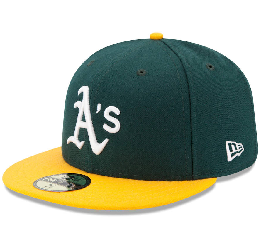 Athletics New Era Home Authentic Collection On-Field 59FIFTY Fitted Hat - Green/Yellow